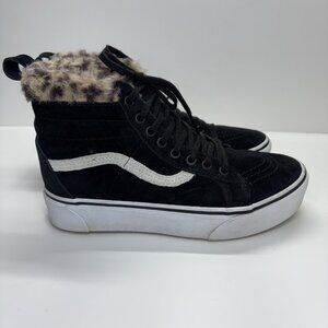 Vans Sk8-Hi MTE Fur Lined Black Suede High Top Sneakers Men’s 6.5 Women’s 8 Y2K
